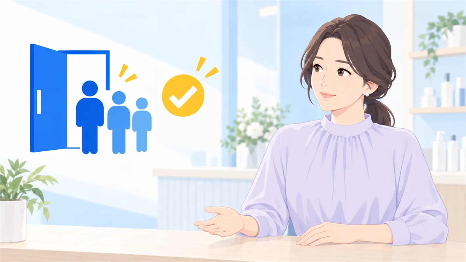回数を減らしても、奥まで来る人は減っていない