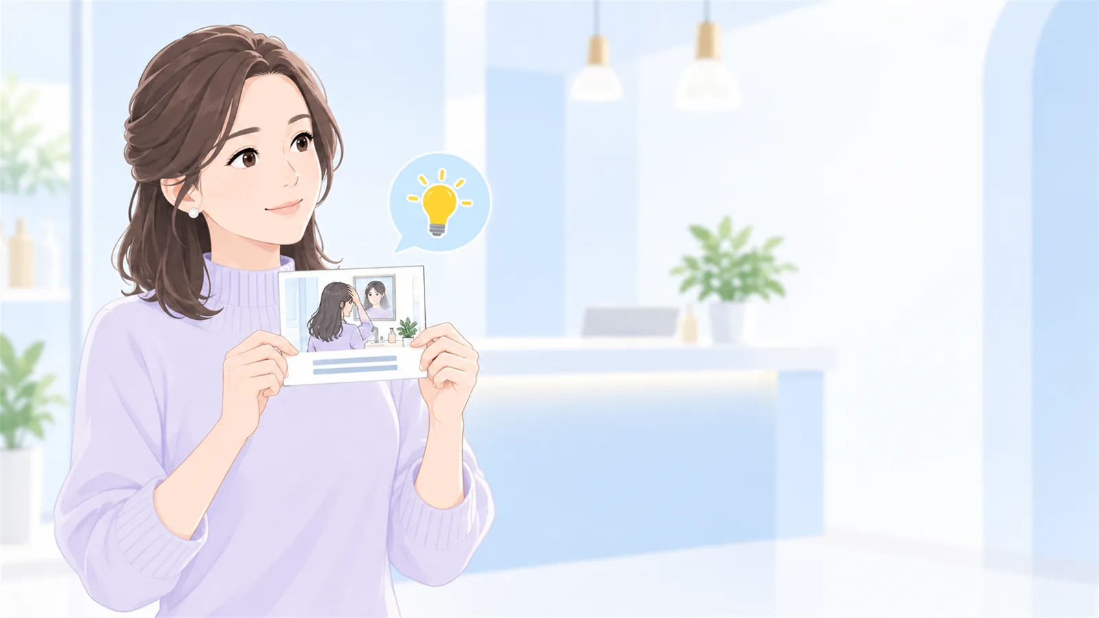 読む人がいまいる場面を、1枚目に置く
