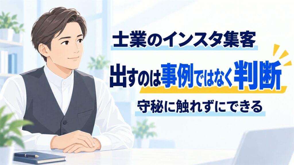 士業のインスタ集客｜相談が来るアカウントの違い