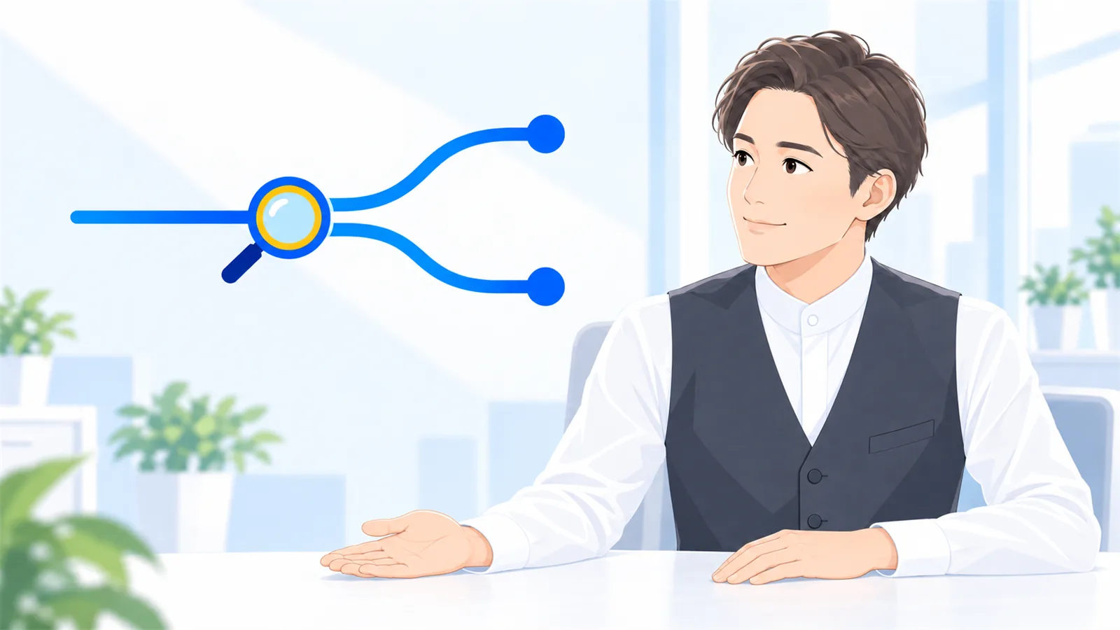 ひとつの問いで、答えが2つに分かれる場所