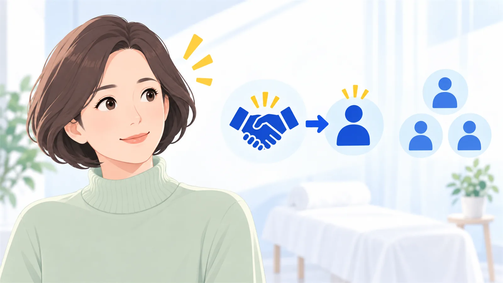 紹介の先にいる、まだ会ったことのない人を思い浮かべる