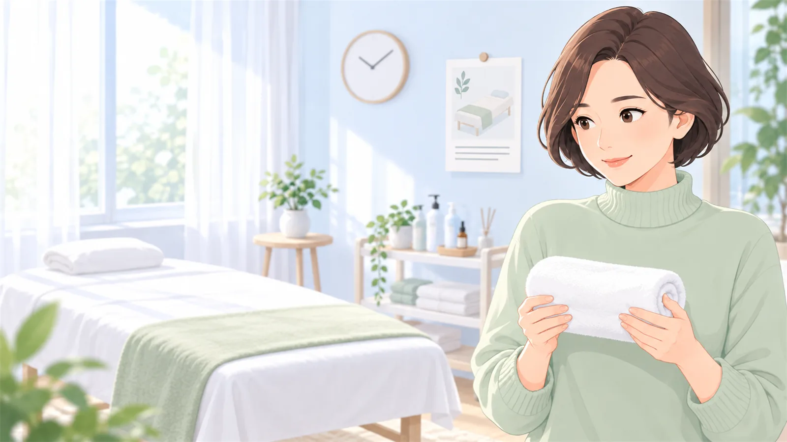 施術の前の少しの時間で、1枚だけ撮る