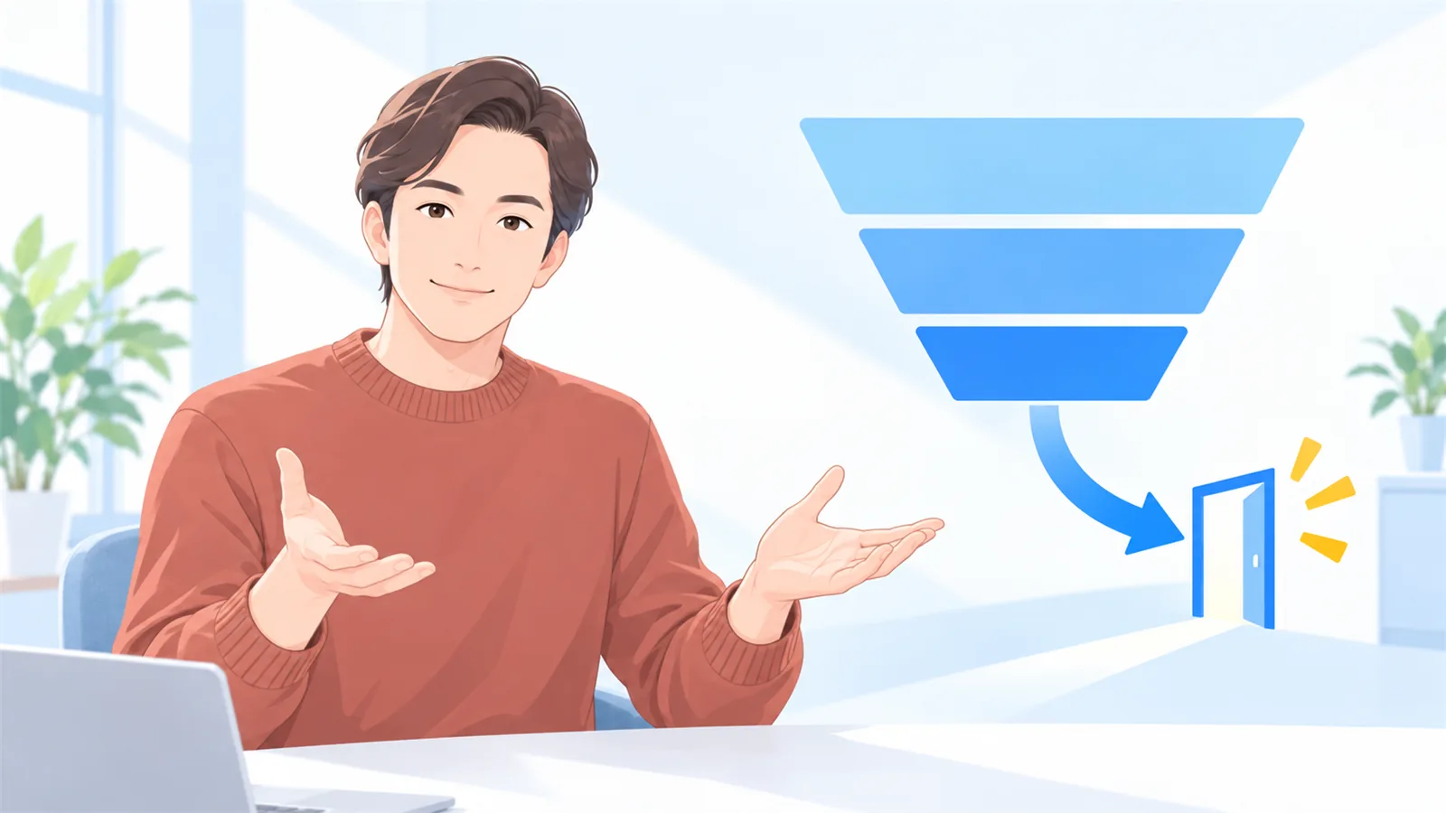 数字の細いところを見つけ、行き先を1本にする