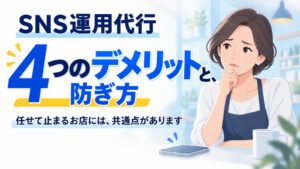 SNS運用代行 4つのデメリットと、防ぎ方。任せて止まるお店には、共通点があります