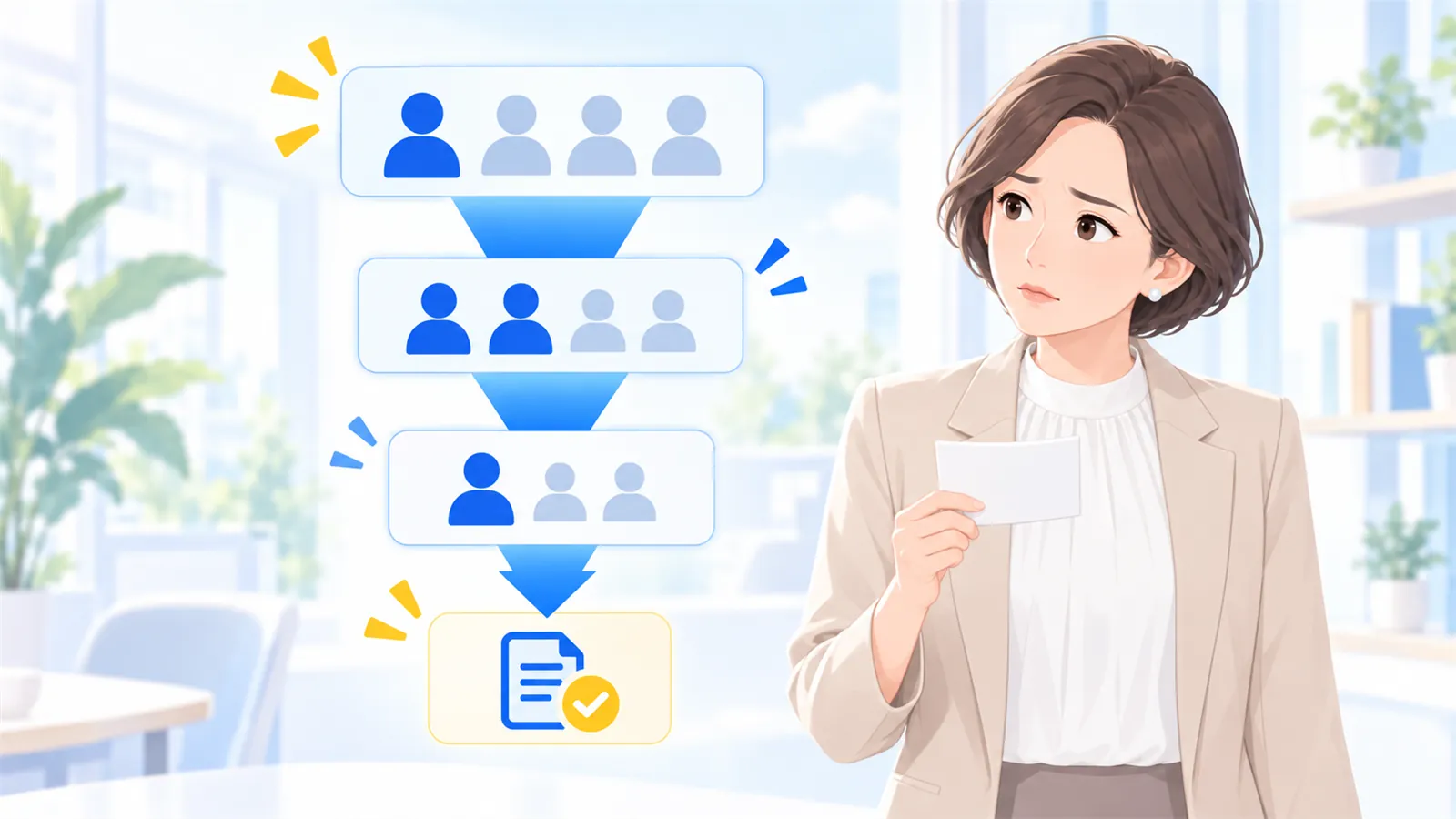 投稿から問い合わせまでの流れを確かめる｜どこで人が減っているかを見る