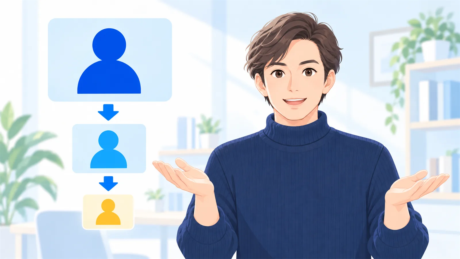 たくさん並んだ項目から3つだけを選び出す｜届いた人、来た人、押した人