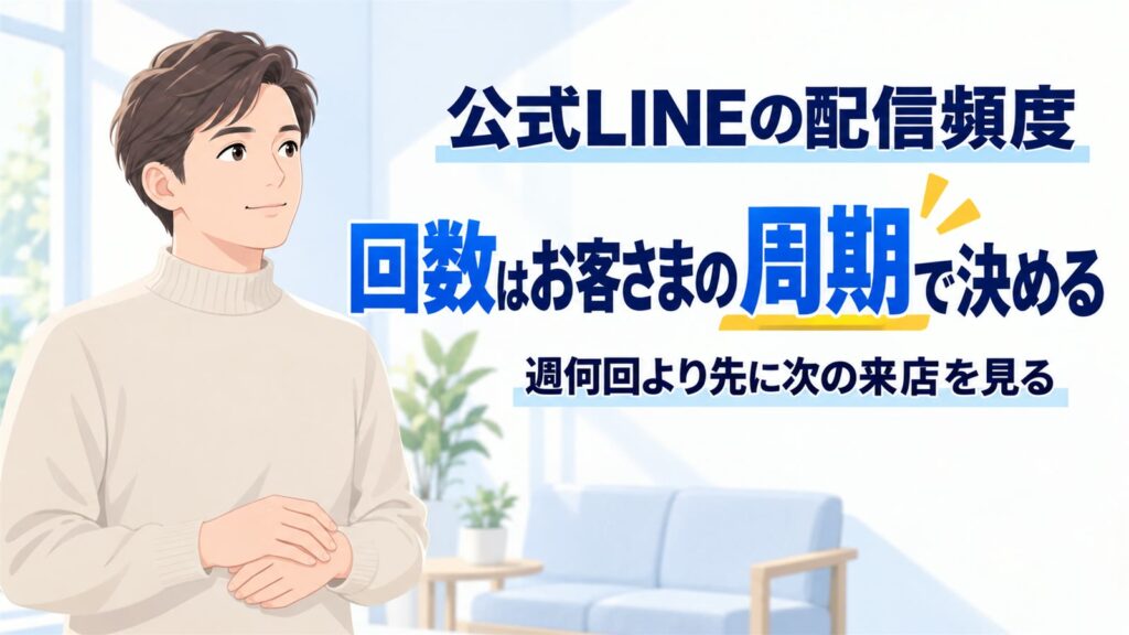 公式LINEの配信頻度の決め方｜週何回より先に決めること