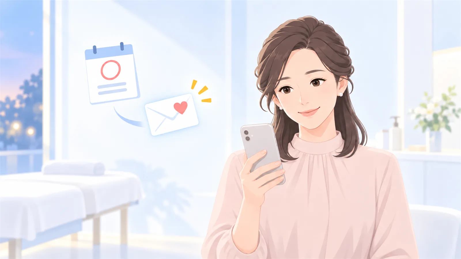 来店した日の夜に、お礼の一通を送る
