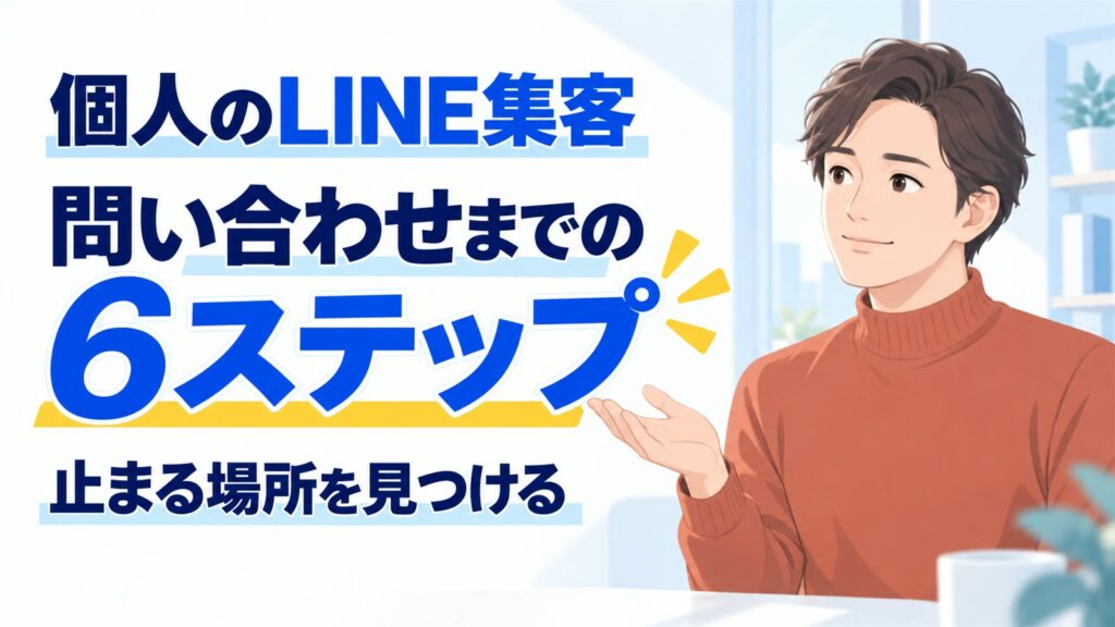 個人のLINE集客｜問い合わせまでの6ステップと止まる場所