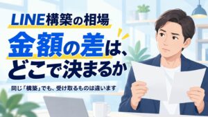 LINE構築の相場。金額の差は、どこで決まるか