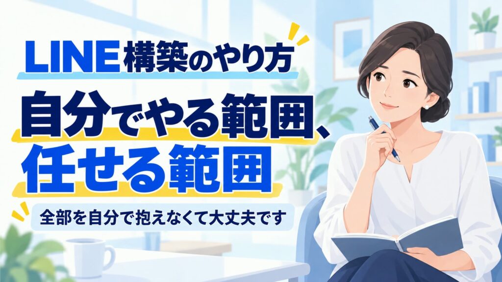 LINE構築のやり方。自分でやる範囲、任せる範囲