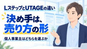 LステップとUTAGEの違い｜決め手は、売り方の形