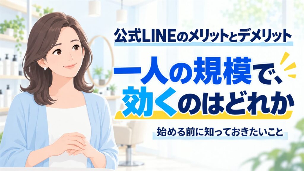 公式LINEのメリットとデメリット｜一人の規模で、効くのはどれか