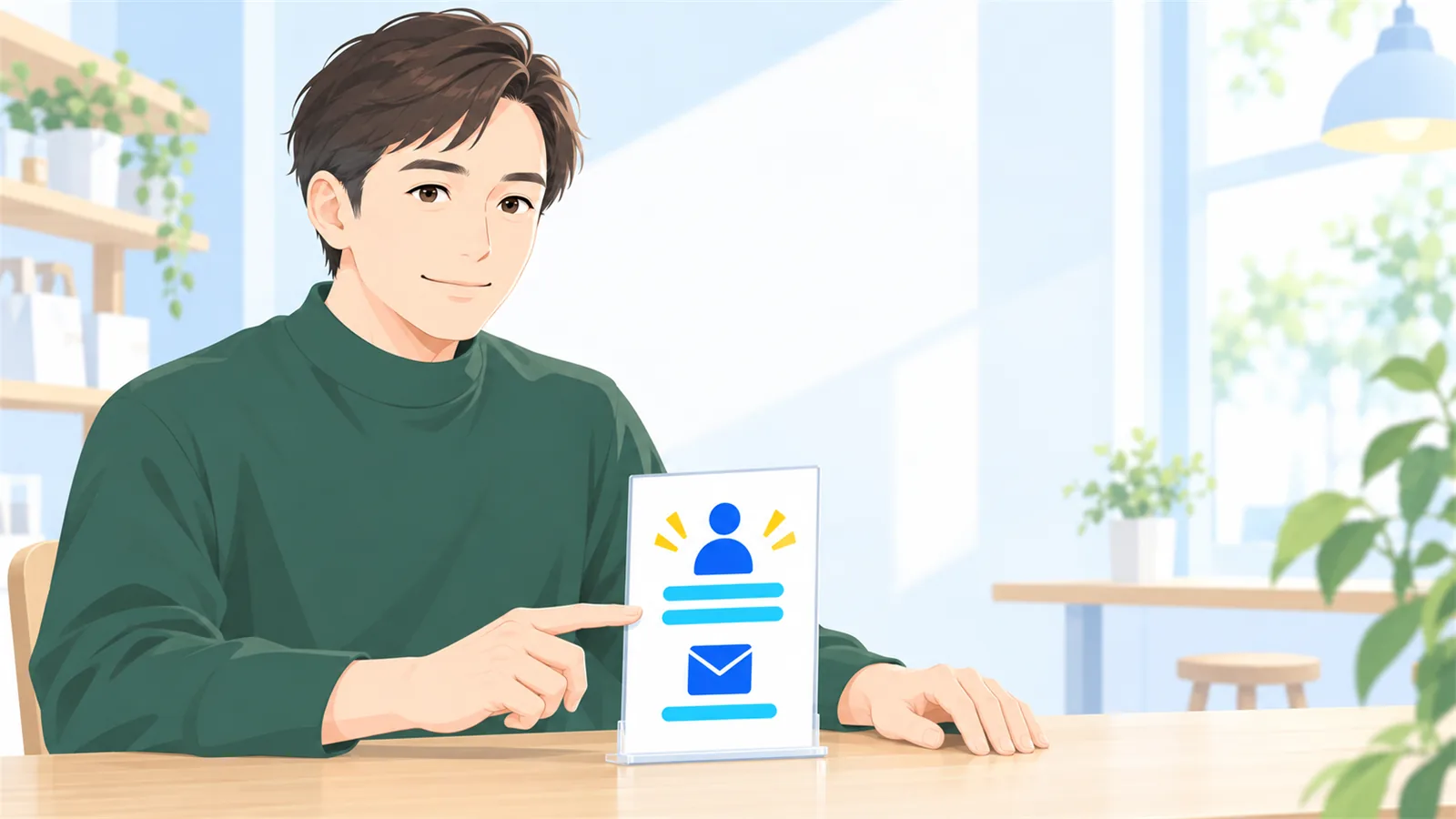 最初の1枚に、載せるものを5つだけ置く