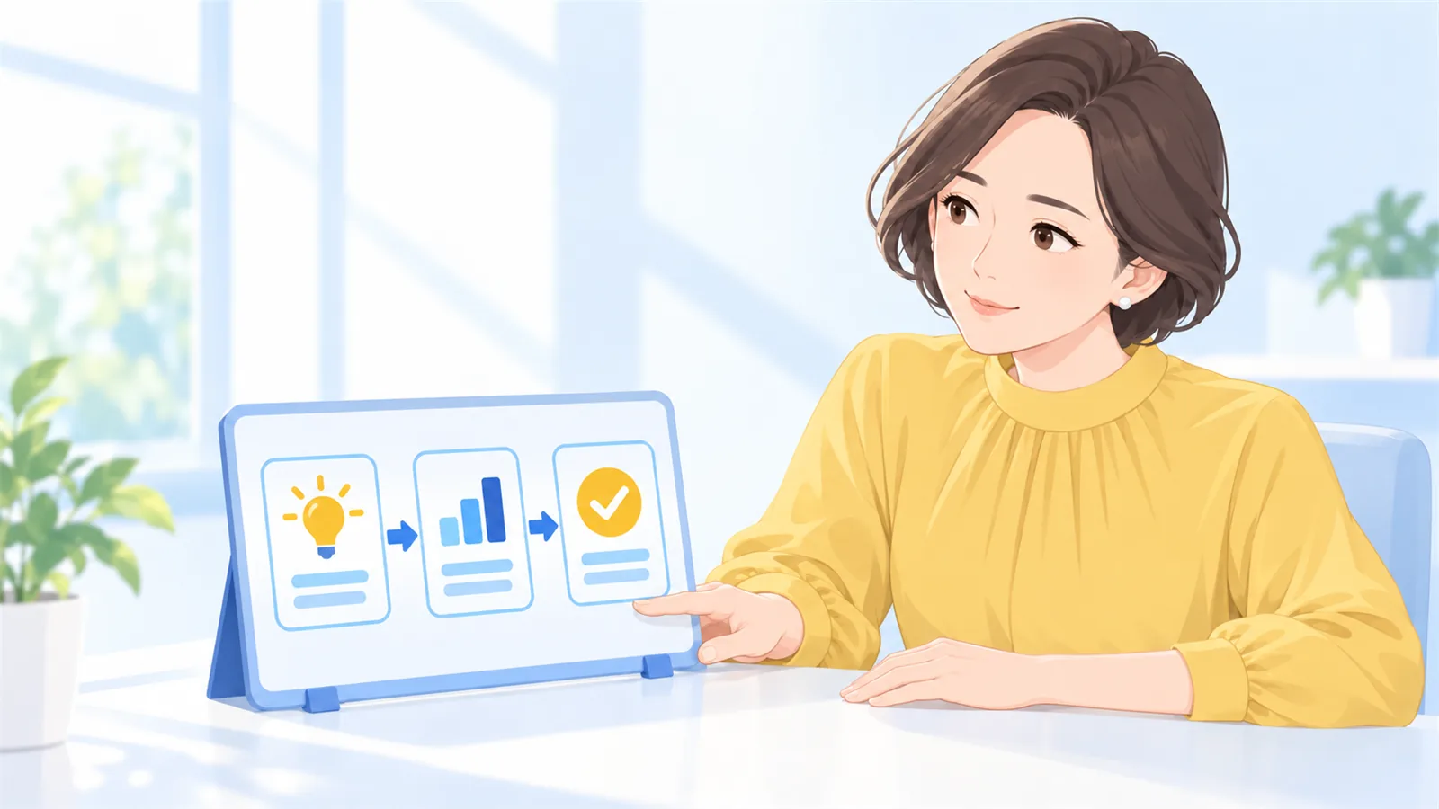 文字を入れる前に、箱と矢印だけを並べる
