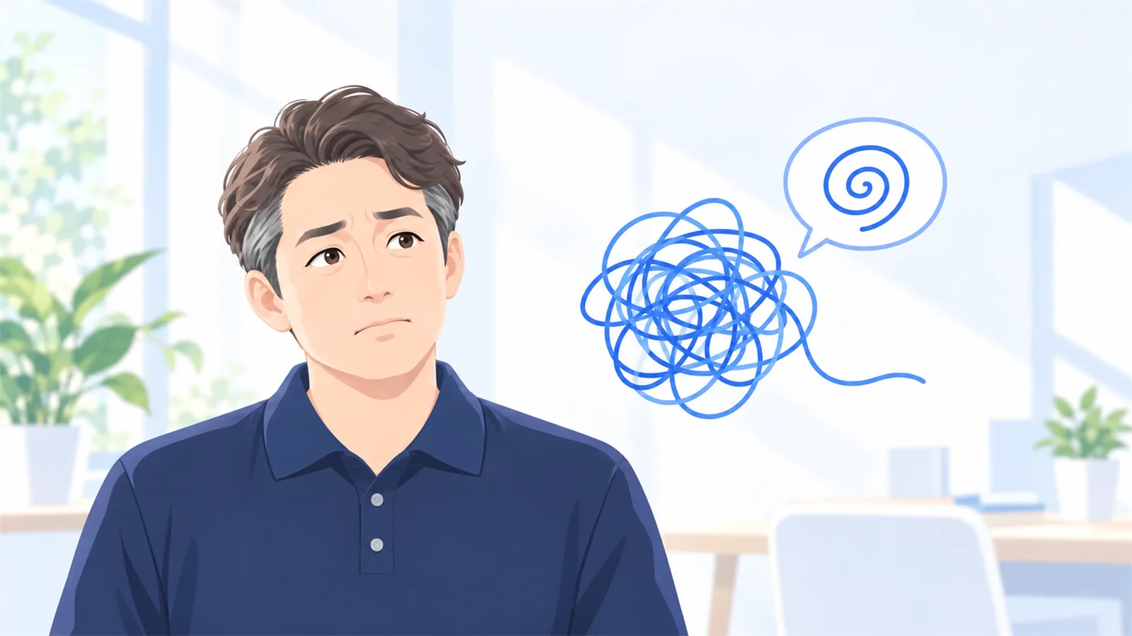 いくつもの心配がひとかたまりになって、ほどけていない