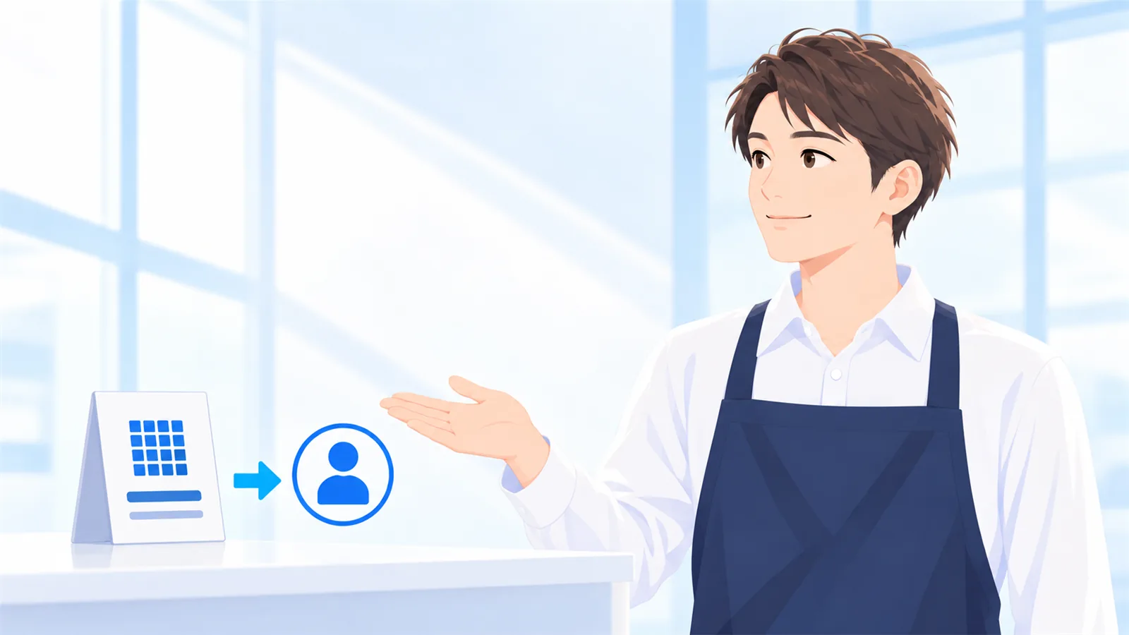 いまのお客さまには、来店のついでに1人ずつ移ってもらう