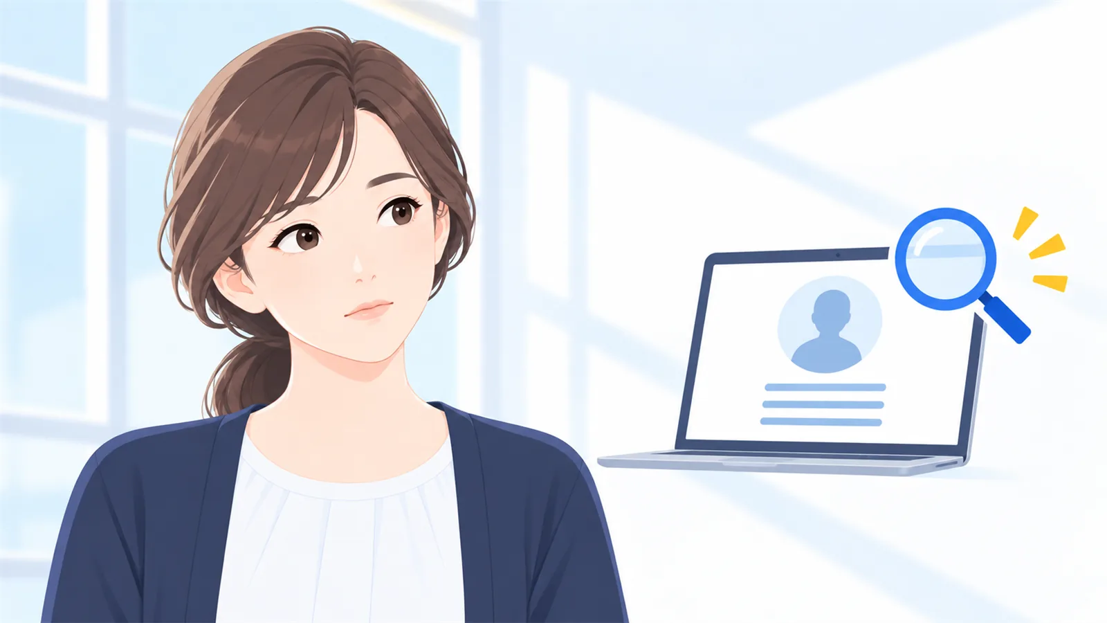 プロフィールのページは、問い合わせる前に開かれる