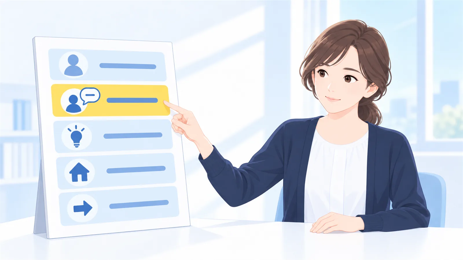 上から、確かめに来た人が知りたい順に書く