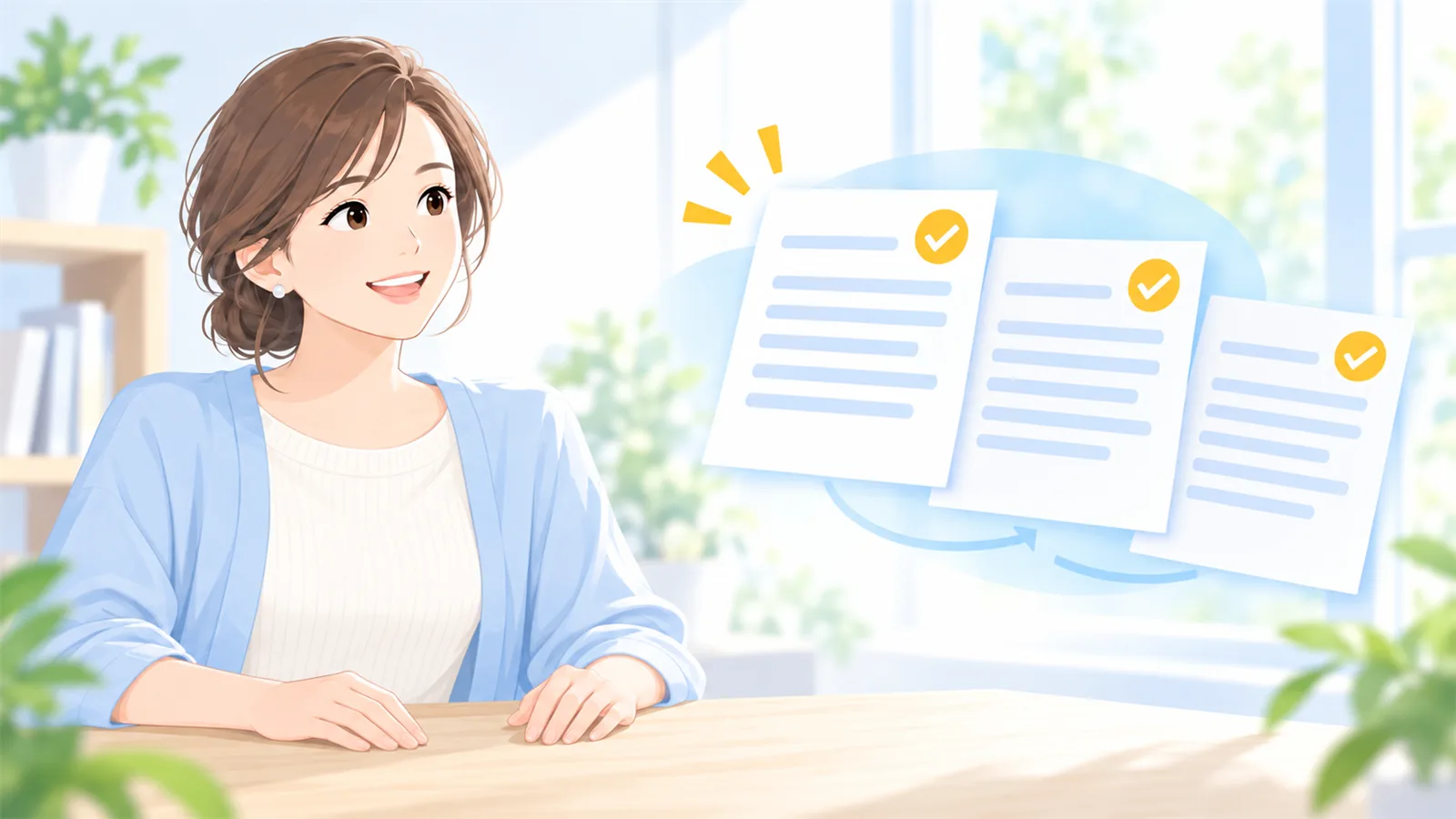 5つのページに、それぞれ書くこと