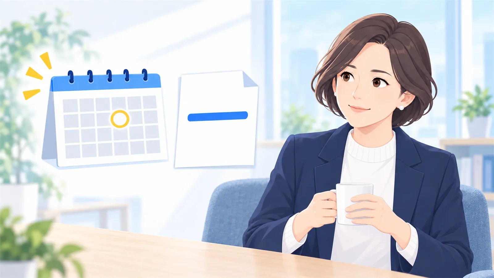 来週の50分に、1行と紙1枚を持っていく