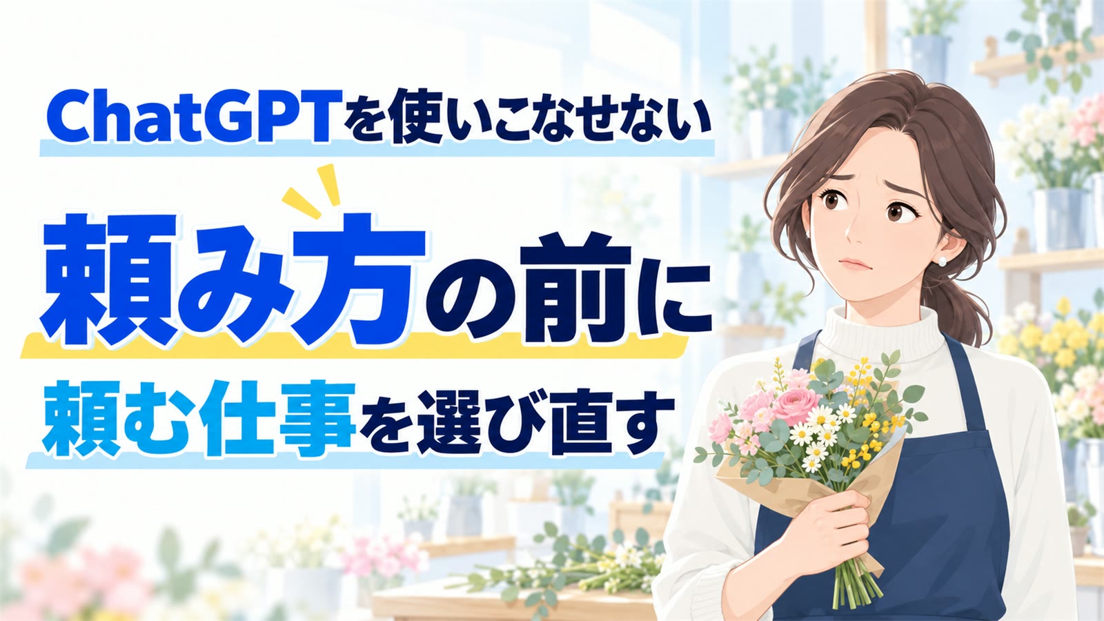 ChatGPTを使いこなせない|頼み方の前に、頼む仕事を選び直す
