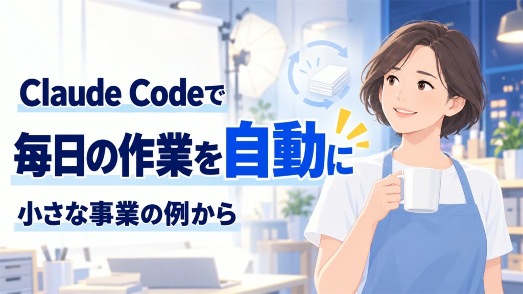 Claude Codeで毎日の作業を自動に。小さな事業の例から