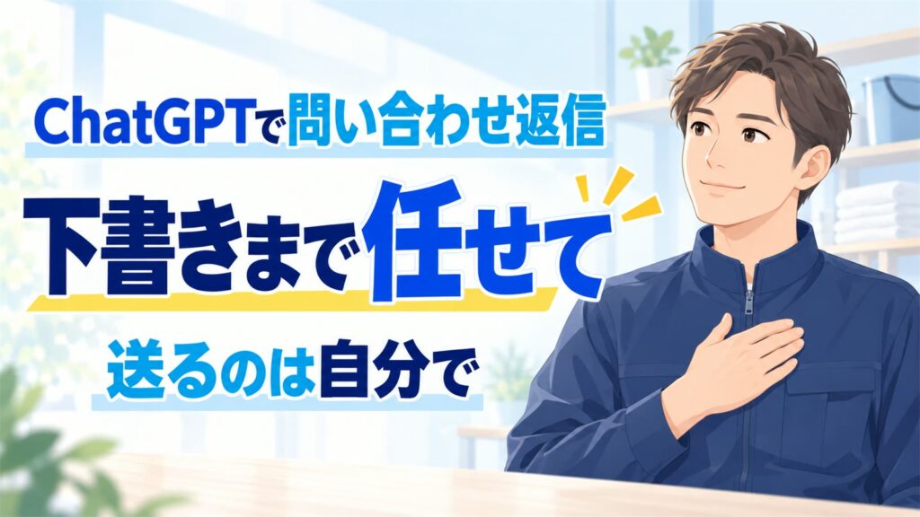 ChatGPTで問い合わせ返信、下書きまで任せて送るのは自分で
