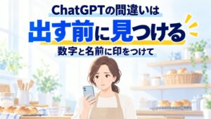 ChatGPTの間違いは、出す前に見つける。数字と名前に印をつけて