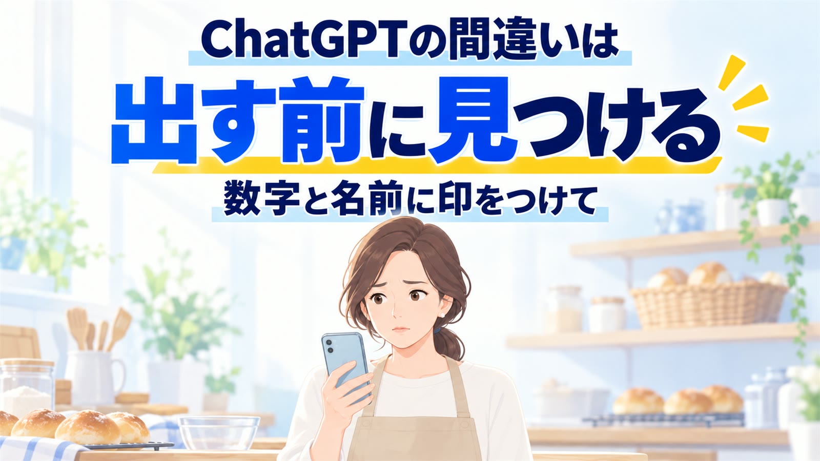ChatGPTの間違いは、出す前に見つける。数字と名前に印をつけて
